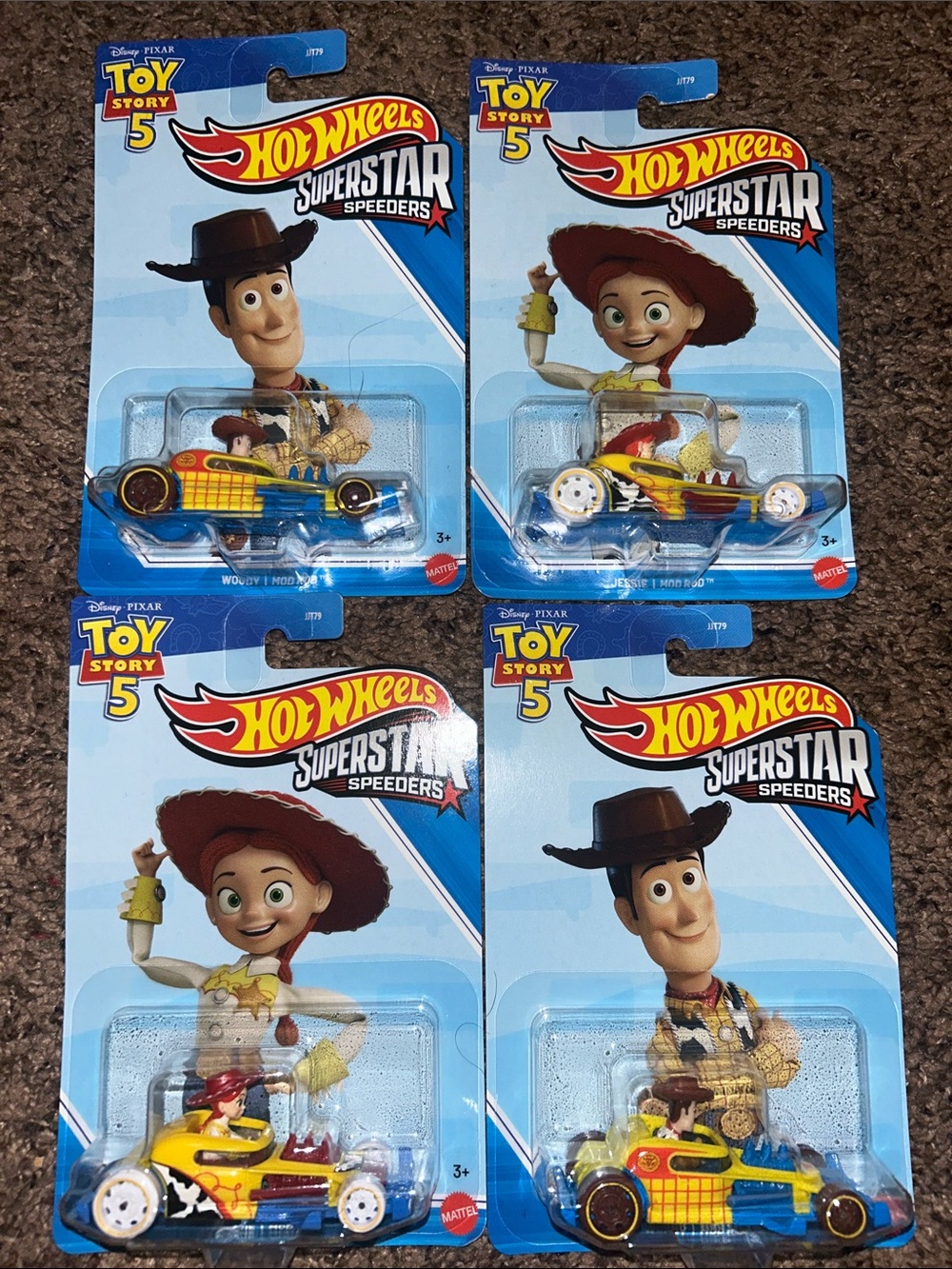 Hot Wheels 2026 Toystory 5 Superstar Speeders Woodie & Jessie 4 Total